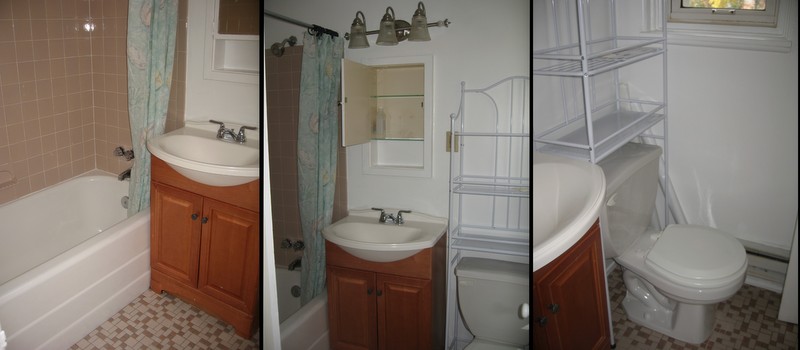 "Before" bathroom in Greenbelt Homes Inc