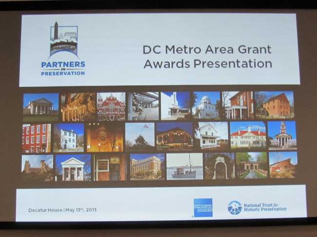 Partners in Preservation DC Metro Area Grant Awards Presentation