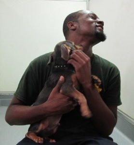 Greenbelt Animal  Shelter, man and puppy