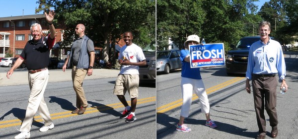 Steny Hoyer and Brian Frosh in the Greenbelt Labor Day Parade