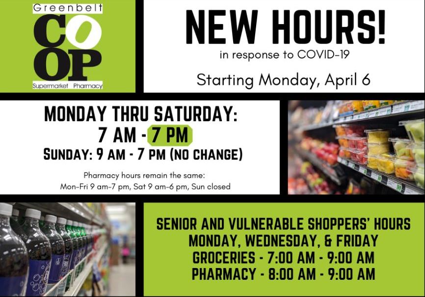COOP HOURS Greenbelt Online
